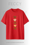 Premium Heart Printed Large Size Unisex Oversize Women's T-Shirt Men's T-Shirt Cotton Oversize T-Shirt - 3