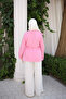 Pink Front Detailed Waist Tie Tunic - 4