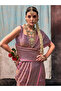 Women's Silk Blend Mauve Woven Design Designer Saree With Blouse Piece - 2