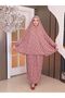 Women's Prayer Gown - Two-Piece Flower-Patterned Seasonal Sweat-Proof Jersey Fabric - Comfortable Fit