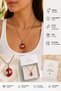 Red Helmet Pendant with Stainless Steel Chain 60 cm Unisex Biker Necklace - 2