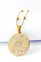 Gold Color Inshirah and Esmaul Husna Written Spiritual Design 60 cm Dorica Chain Stainless Steel Necklace