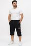 Men's Bermuda Capri Shorts with Zipper Pockets and Elastic Waist