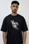 Archangel Michael_1 Design Printed Oversize Black T-Shirt