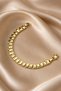 Jewelry Women's Stoned Geometric Plate Detailed Tarnish Resistant Steel Bracelet Gold Color 1129 - 2