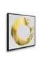 Abstract Metallic Circle Islamic Wall Art | Framed Canvas Print with Gold Foil Embossed | Luxury Modern Decor for Living Room, Bedroom, Office & Gift - 3