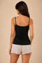 Women's 100% Cotton Openwork & Lace Detailed 3-Piece Basic Undershirt with String Straps - 4