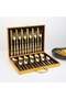 24-Piece Stainless Steel Cutlery Set Kitchen Utensil Set With Textured Surface Western Cutlery Suitable For Home Kitchen - 6