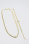 Vip Gold Italian Crushed Stone Detailed Anti-Tarnish Steel Luxurious Necklace & Bracelet Set