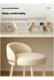 Ins Cream Style Dressing Stool with Backrest, 360° Rotatable Living Room Chairs 53*38*38CM - 2