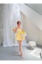 Women's Yellow Strapless Mini Balloon Dress Nh26421 - 5