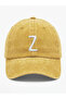 Letter Z Yellow Embroidered Washable Vintage Unisex Hat - 2