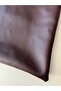 Mocha Leather Throw Pillow Cover - Leather Fabric Single Decorative Throw Pillow Cover - 3