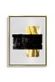 High Contrast Modern Geometric Wall Art | Framed Canvas Print with Gold Foil Embossed | Luxury Modern Decor for Living Room, Bedroom, Office & Gift - 2