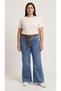 Plus Size Spanish Flare Women's Pants with Belt
