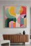 Vibrant Modern Shape Geometric Wall Art | Framed Canvas Print | Luxury Modern Decor for Living Room, Bedroom, Office & Gift