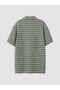 Green Striped Regular Fit Boys' Shirt - 3