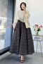 Premium Volan Polka Dot Tulle Skirt - Brown - 6