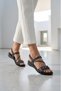 7934 Women's Silver Detailed Thin Cross-Strap Sandals - Women's Stylish Sporty Casual Sandals - 2