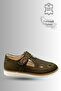 Children's Sandals - Velcro Suede Soft Sole Boys' Sandals Khaki - 3