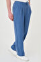 Straight Oversize Drawstring Elastic Waist 100% Linen Men's Trousers Indigo - 38378.26Y - 4