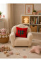 Decorative Plush Pillow with Heart – Green Square Throw Pillow |   Soft Textured Sofa, Bed and Children's Room Decorative Pillow - 4
