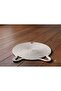 Cat Dog Wicker Food Water Bowl Mat 25 cm Scratching Mat White