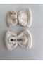 Girl's Knitted Snap Bow Buckle - 3