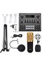 Elite V9 Sound Card & BM800 Pro Microphone Bundle for Advanced Broadcasting