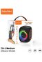 TB-3 Medium Wireless Portable Speaker with RGB Lighting 50W Output Power Multi Functional Button Control Black - 4