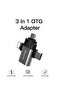 3-in-1 USB-C to Micro 8-Pin OTG Adapter Mobile Phone to USB 3.0 for IP for Computer Use - 3