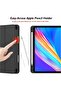 New iPad Pro 12.9 Case 2022/2021 with Pencil Holder, Trifold Stand Smart Case, Soft TPU Back (Black) - 3