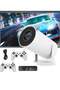 Compact Smart Projector: 1080P HD, 10000+ Games, HDMI/USB, and Advanced Connectivity