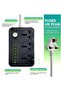 Power Strips Extension Cord 3 Outlets, Power Socket with 6 USB Ports Universal Charging Socket with 2M Bold Extension Cord - 5