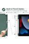 iPad 10.2 Case - Compatible with iPad 9th, 8th, and 7th Generation - Auto Wake & Sleep Cover with Pencil Holder (Green) - 3