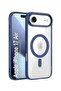 Clear Magnetic Case for iPhone 17 Air (Dark Blue) – MagSafe Compatible Shockproof Transparent Phone Cover