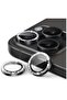 Camera Lens Protector for iPhone 15 Pro/Pro Max, Bling Glitter 9H Tempered Glass, 3-Pack (Black Titanium)
