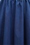 Elastic Waist Pocketed Denim Skirt - Indigo - 3