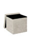 Stool Pouf, cream, square, polyester, 31x31 cm - 3