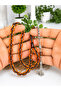 Capsule Cut Beirut Drop Amber Prayer Beads, Tassel Handcrafted Rhodium Plated - 4
