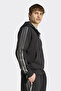 Jm1695 Holiday 3-Stripes Full-Zip Hoodie Black Men's Jacket - 3