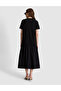 Black A-Line Knitted Dress 50325153-Vr046 - 5