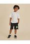 Boys Black Printed Shorts - 2