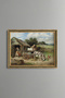 A Corner of the Farm - Vintage Patterned Painting - Fine Model