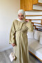 Molly Nelly Women's Front Tie Oversize Modal Dress - 3