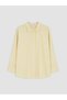 Vizyon New Season Yellow Oversize 100% Cotton Women's Shirt - 5