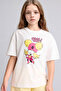 100% Cotton Super 1 Set Oversize Crew Neck Short Sleeve White T-Shirt for Girls H7950A826Hs