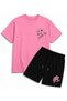 Unisex Oversize Shorts Set Short Sleeve T-Shirt Comfortable Fit Summer Casual Sports