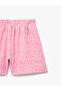 Elastic Waist Embroidered Shorts - 3