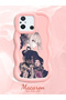 Redmi 12C Compatible Case Camera Protector Pink Silicone Couple Phone Case Girl Pattern - 2